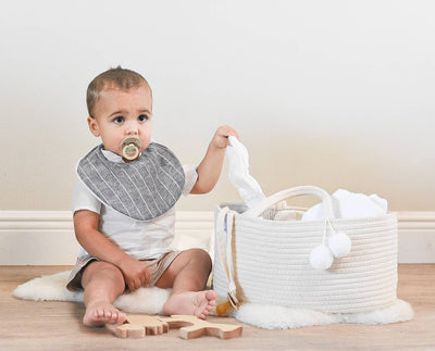 Rope Diaper Caddy - Off-White