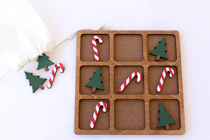 Tic-Tac-Toe Board - Candy Cane vs. Christmas Tree