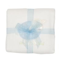 3 Marthas Applique Burp - Blue Lamb