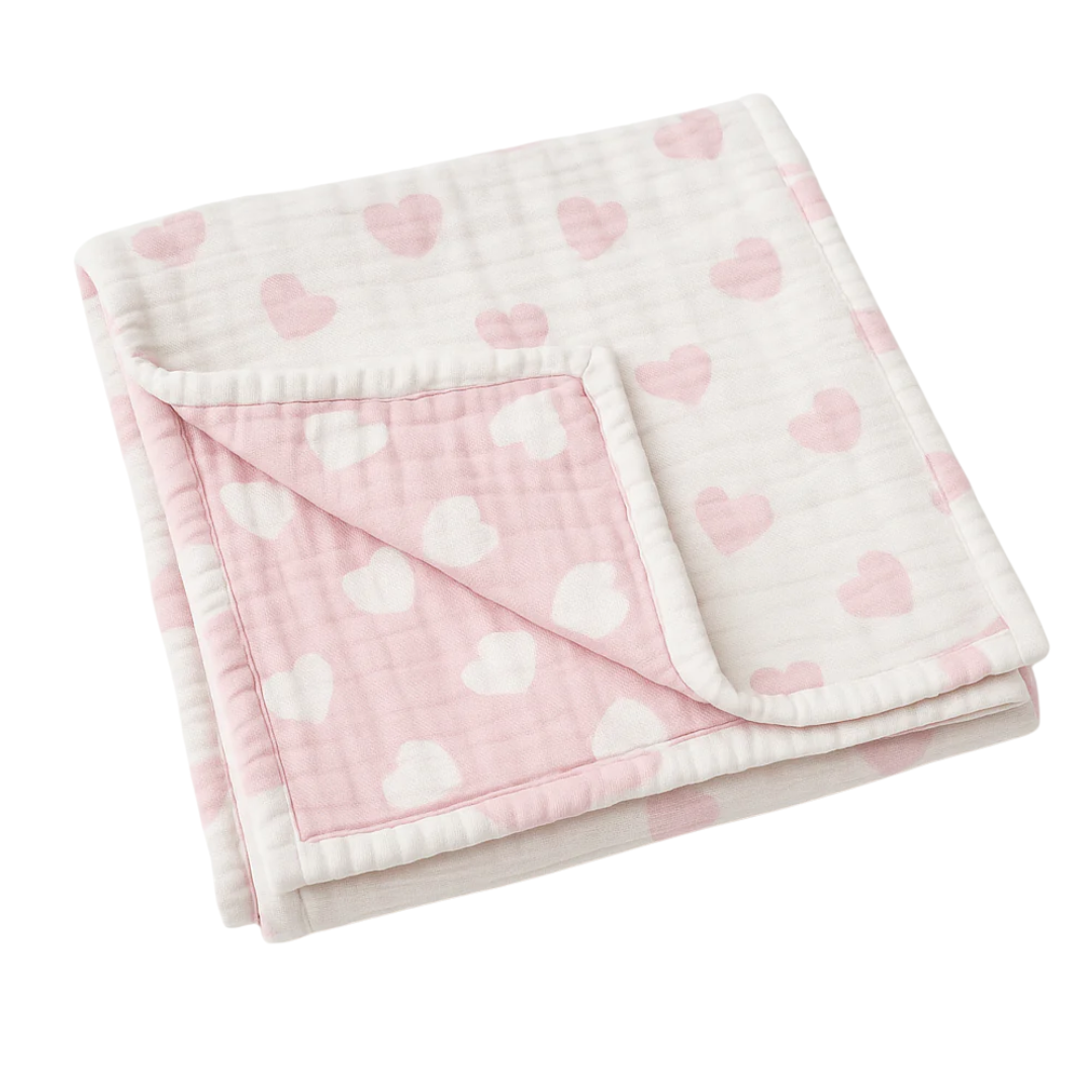 a soft idea Hearts Baby Blanket