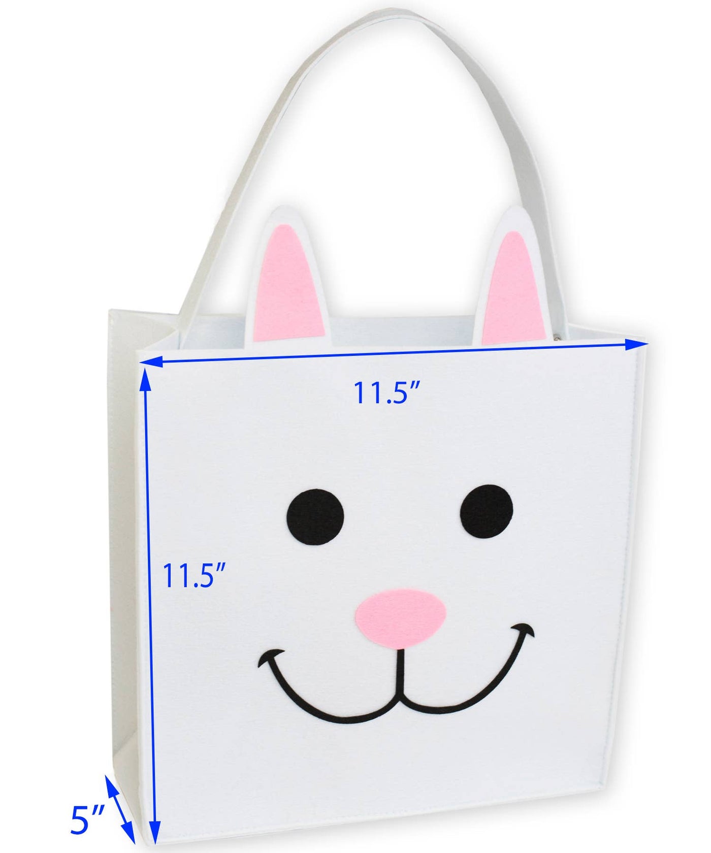 Easter bunny Felt bag/ tote 11"