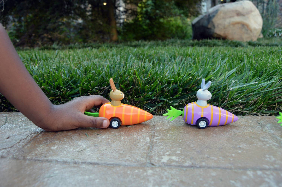 Pull Back Toy - Easter Bunny in Carrot