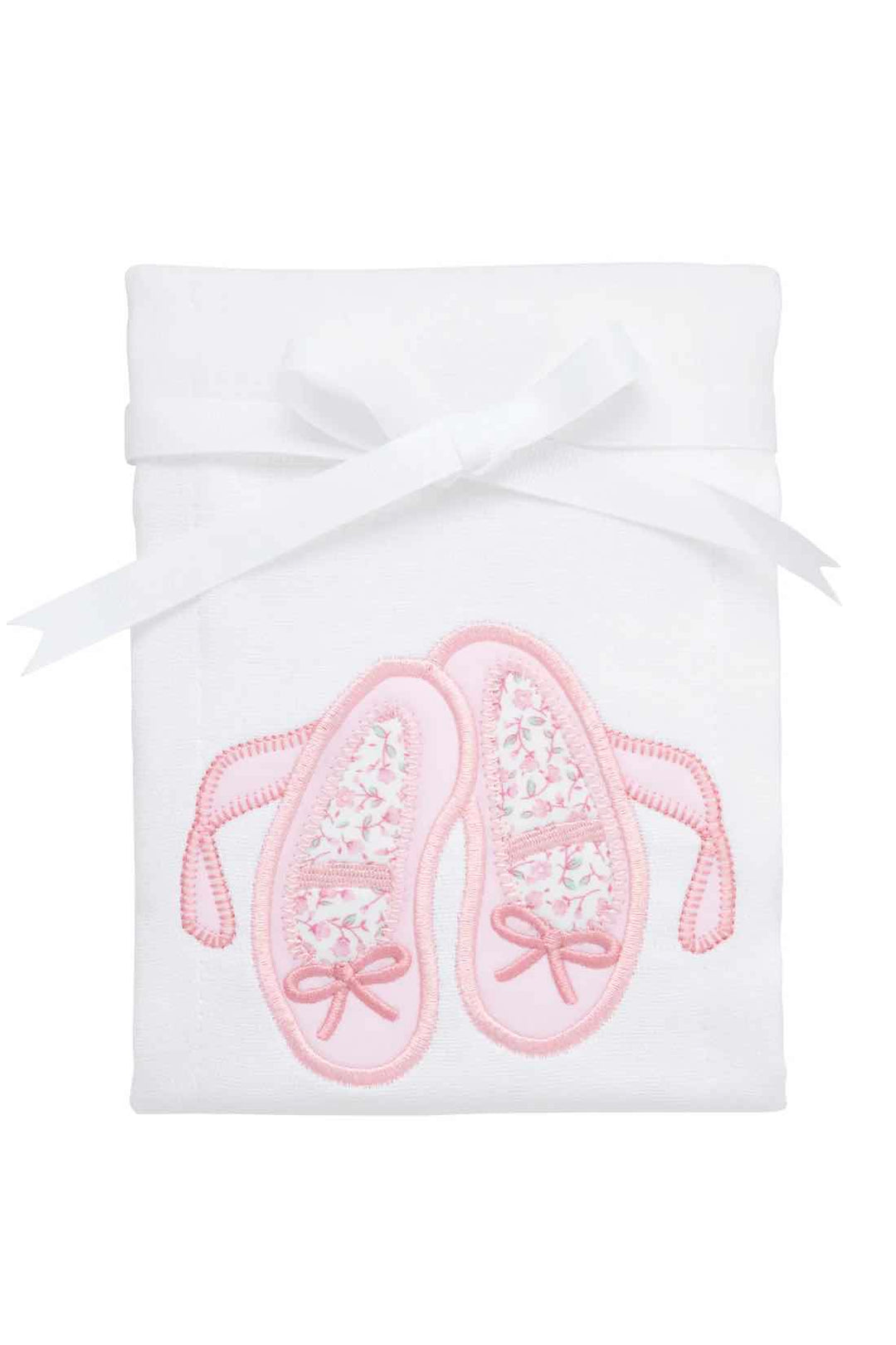3 Marthas Applique Burp - Ballet Shoes