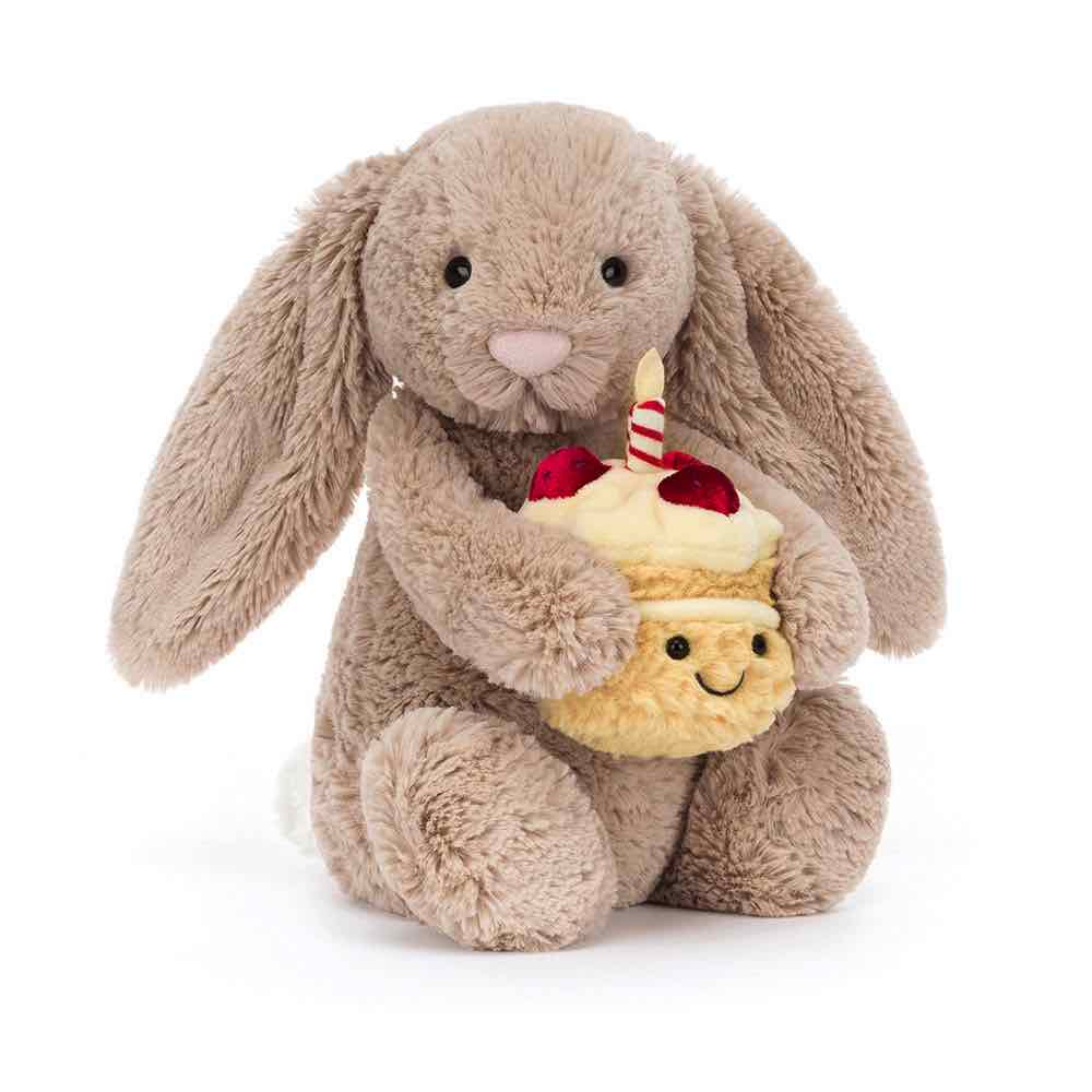 Bashful Beige Bunny "Birthday" - Medium