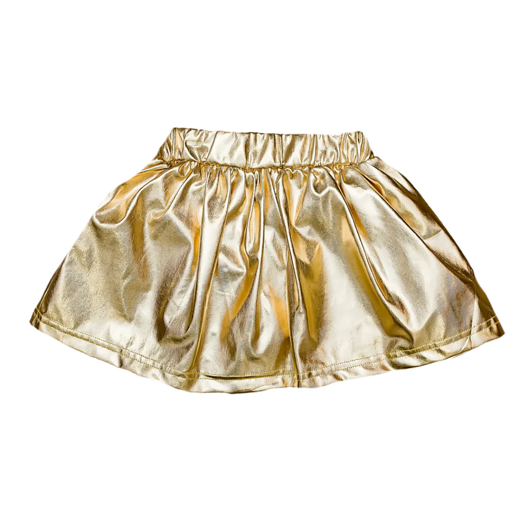 Metallic Skort - Gold