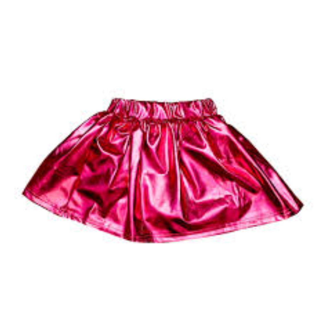 Metallic Skort - Hot Pink