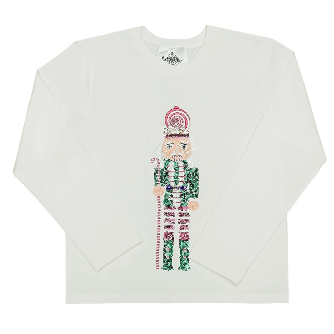 Nutcracker Sequin Shirt - White