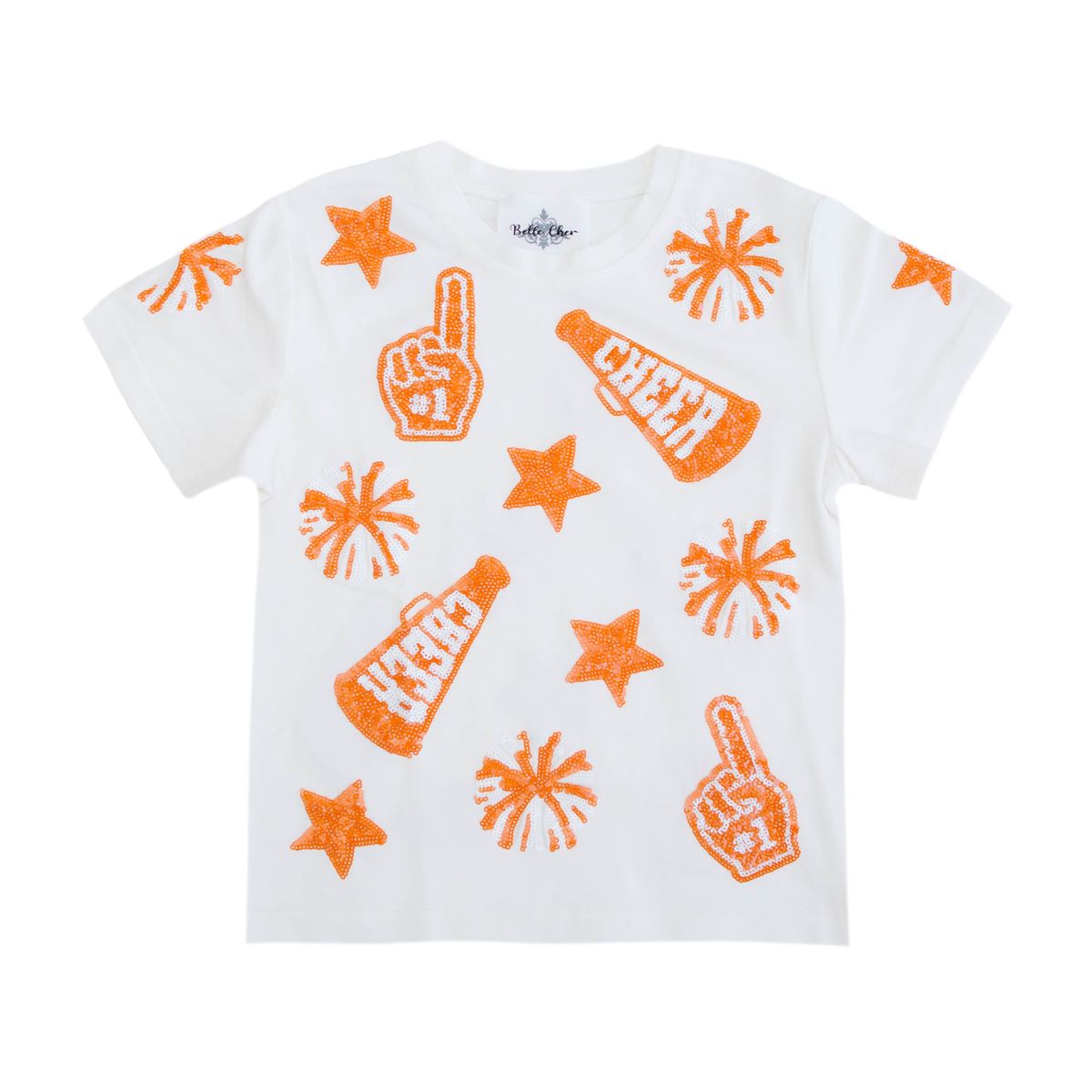 Cheer Shirt - Orange and White