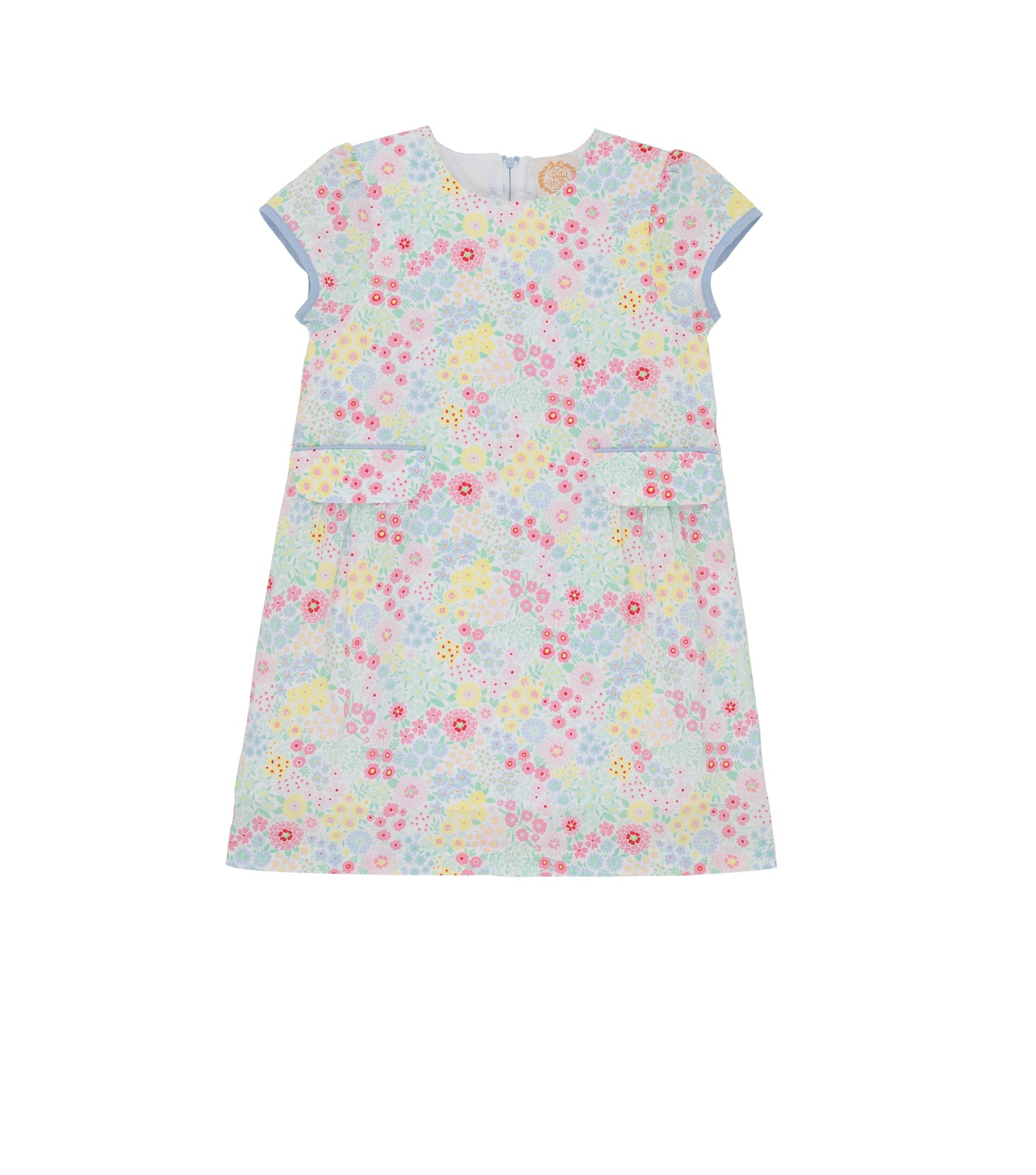 Betts Bow Dress - Merry Little Meadow with Beale Street Blue