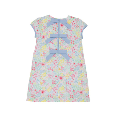 Betts Bow Dress - Merry Little Meadow with Beale Street Blue