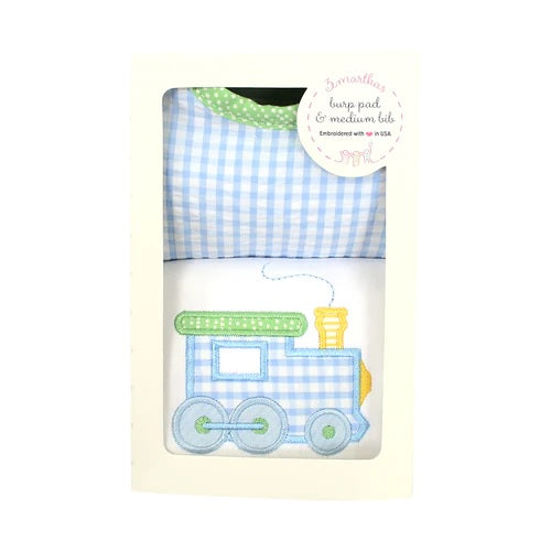 3 Marthas Bib & Burp Box Set - Train