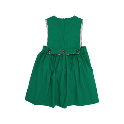 Brady Button-In Dress - Kiawah Kelly Green with Merritt Park Plaid