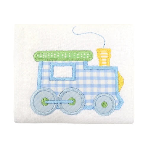 3 Marthas Applique Burp - Train