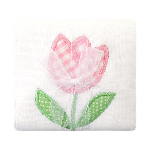 3 Marthas Applique Burp - Tulip