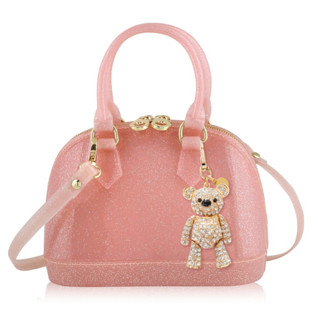 Cate Jelly Purse - Fuschia - Crystal Teddy Addition