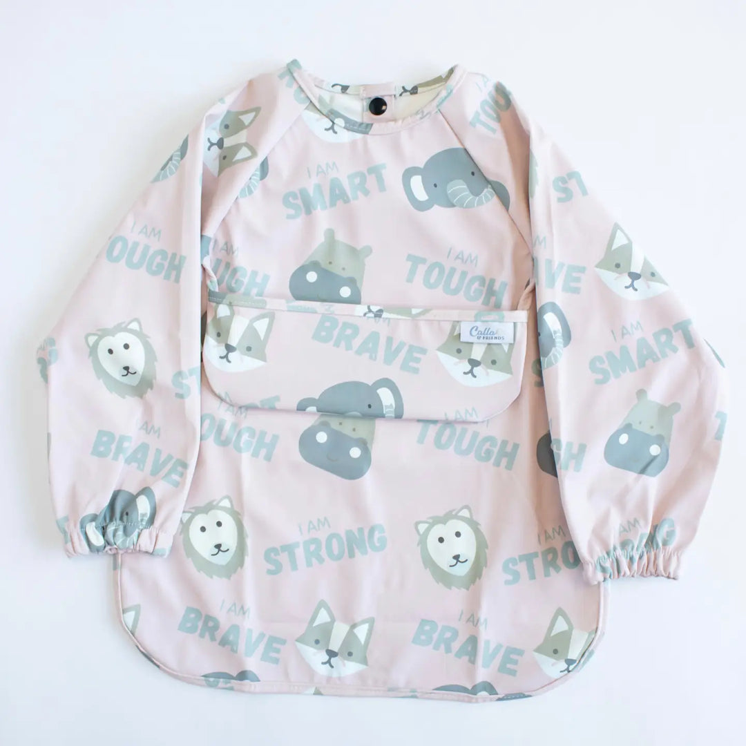 Grayson Long Sleeve Bib - Petal Pink - Affirmations