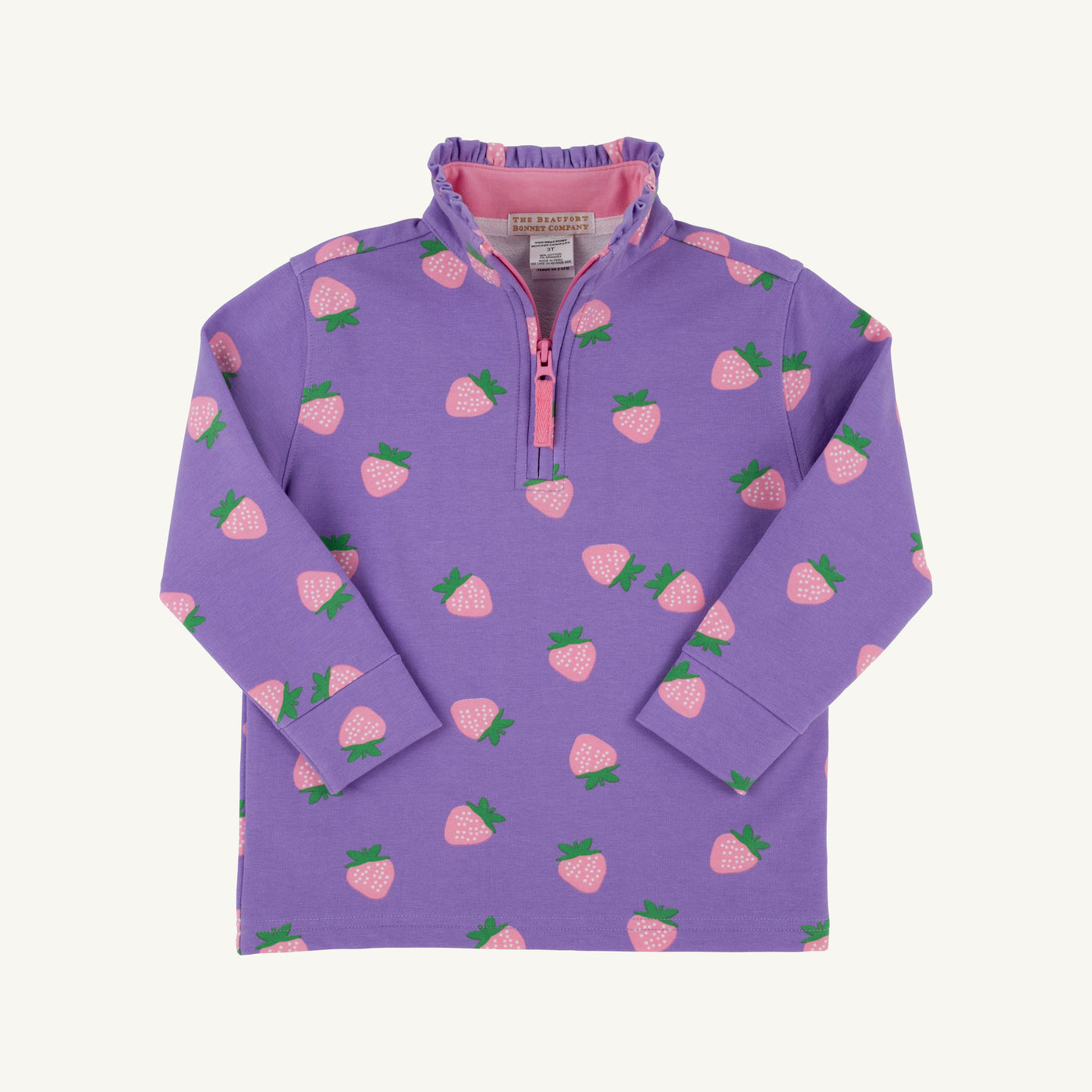 TBBC Canter Collar Half-Zip - Sanibel Strawberry on Palisades Purple