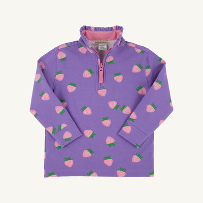 TBBC Canter Collar Half-Zip - Sanibel Strawberry on Palisades Purple