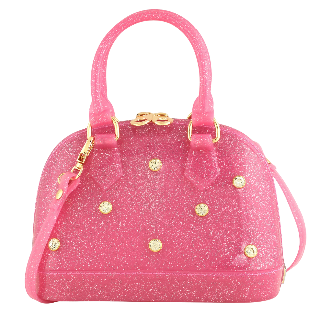Cate Jelly Purse - Hot Pink Sparkle - Rhinestones