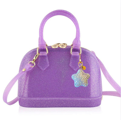 carrying kind Cate Jelly Purse - Purple Sparkle - Star