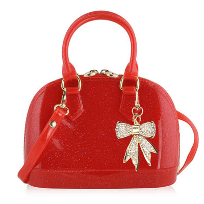 carrying kind Cate Jelly Purse - Red Sparkle - Coco The Gold Bow