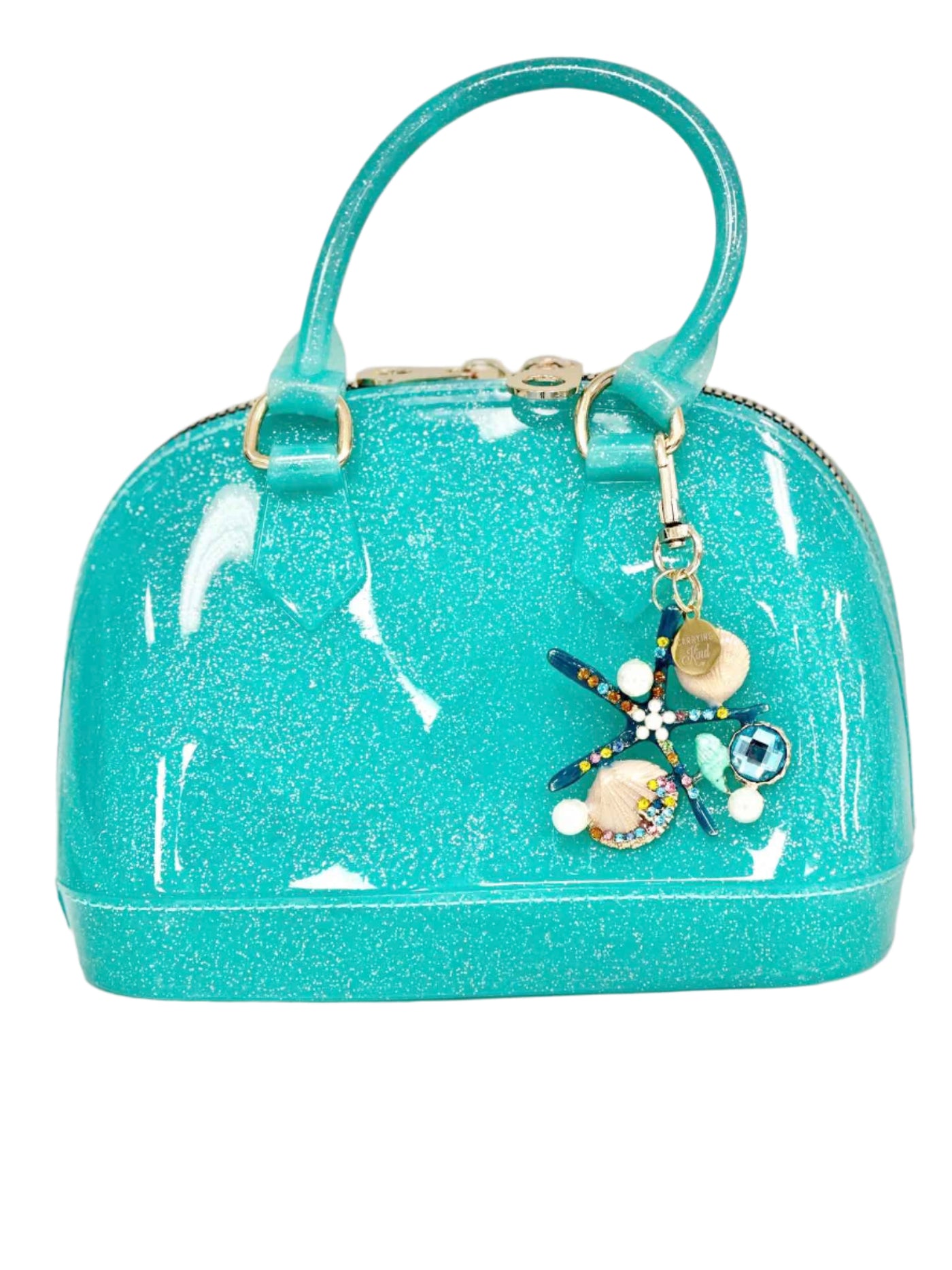 Cate Jelly Purse - Aqua Sparkle - Seashells by the Sea