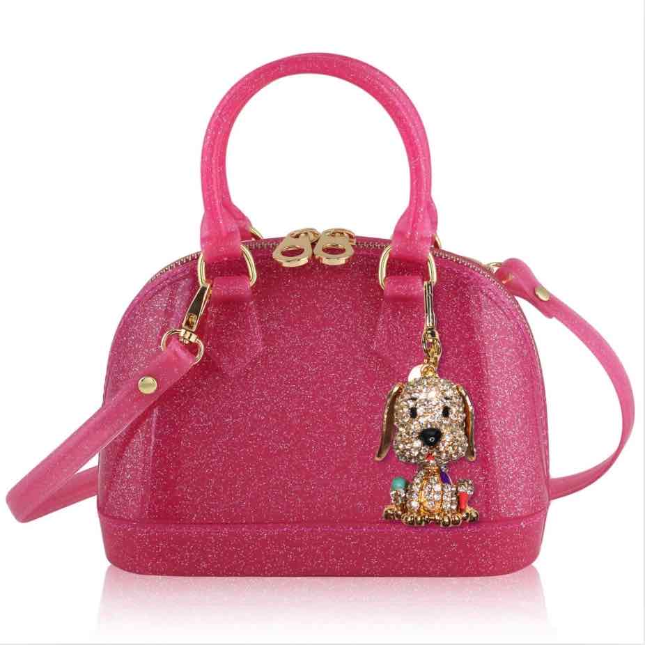 Cate Jelly Purse - Hot Pink Sparkle - Puppy Love