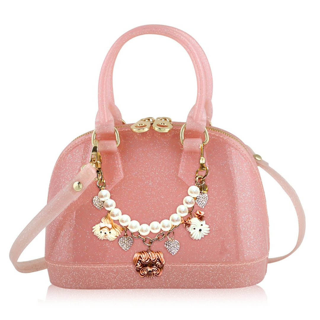 carrying kind Cate Jelly Purse - Light Pink Sparkle - Puppy Love Swag