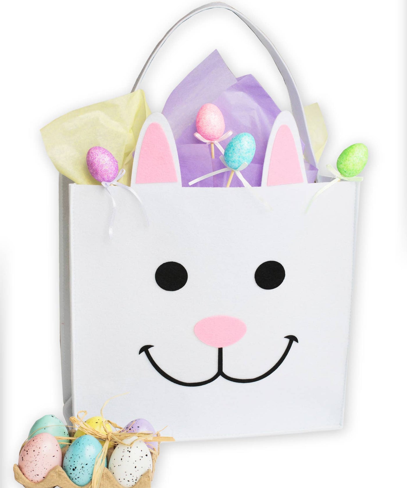 Easter bunny Felt bag/ tote 11"