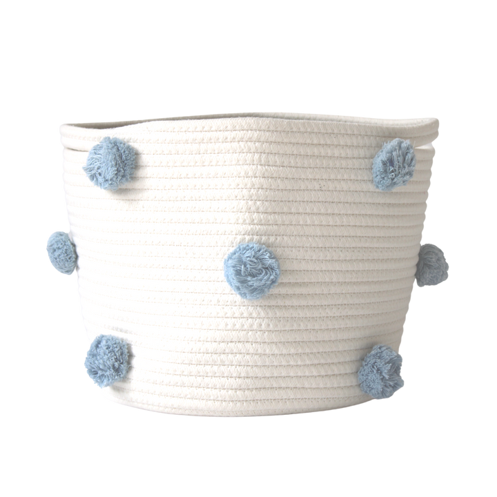 Pom Basket - Medium - Sky Blue