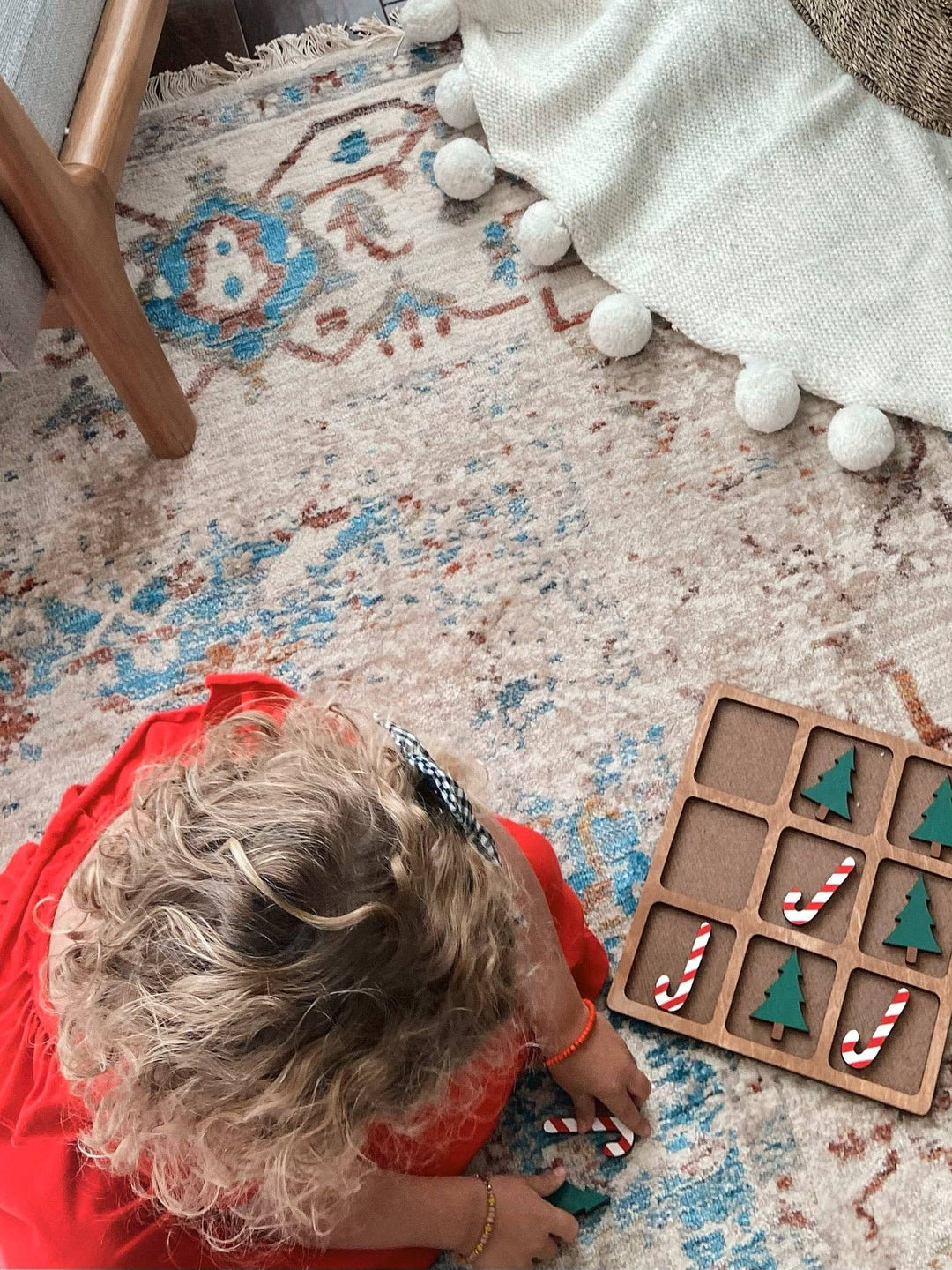 Tic-Tac-Toe Board - Candy Cane vs. Christmas Tree