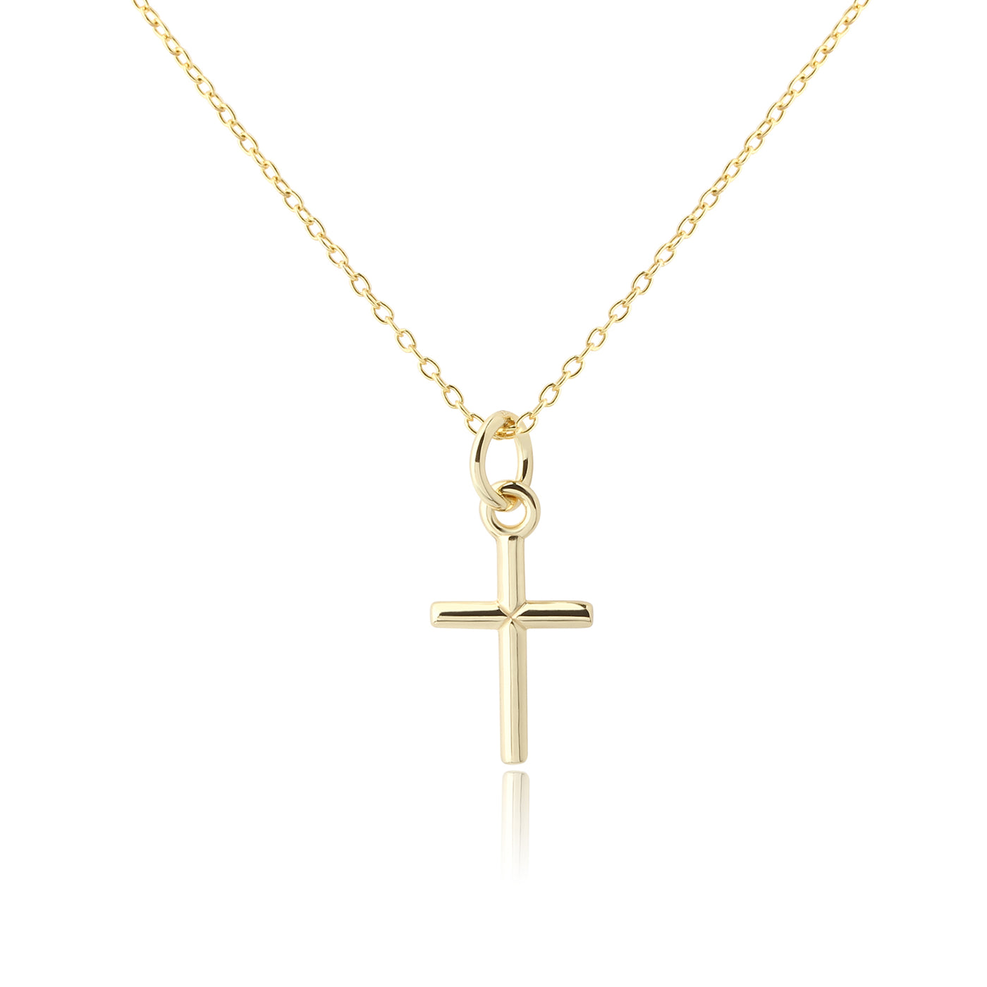 Gold Plated Necklace - Gold Cross