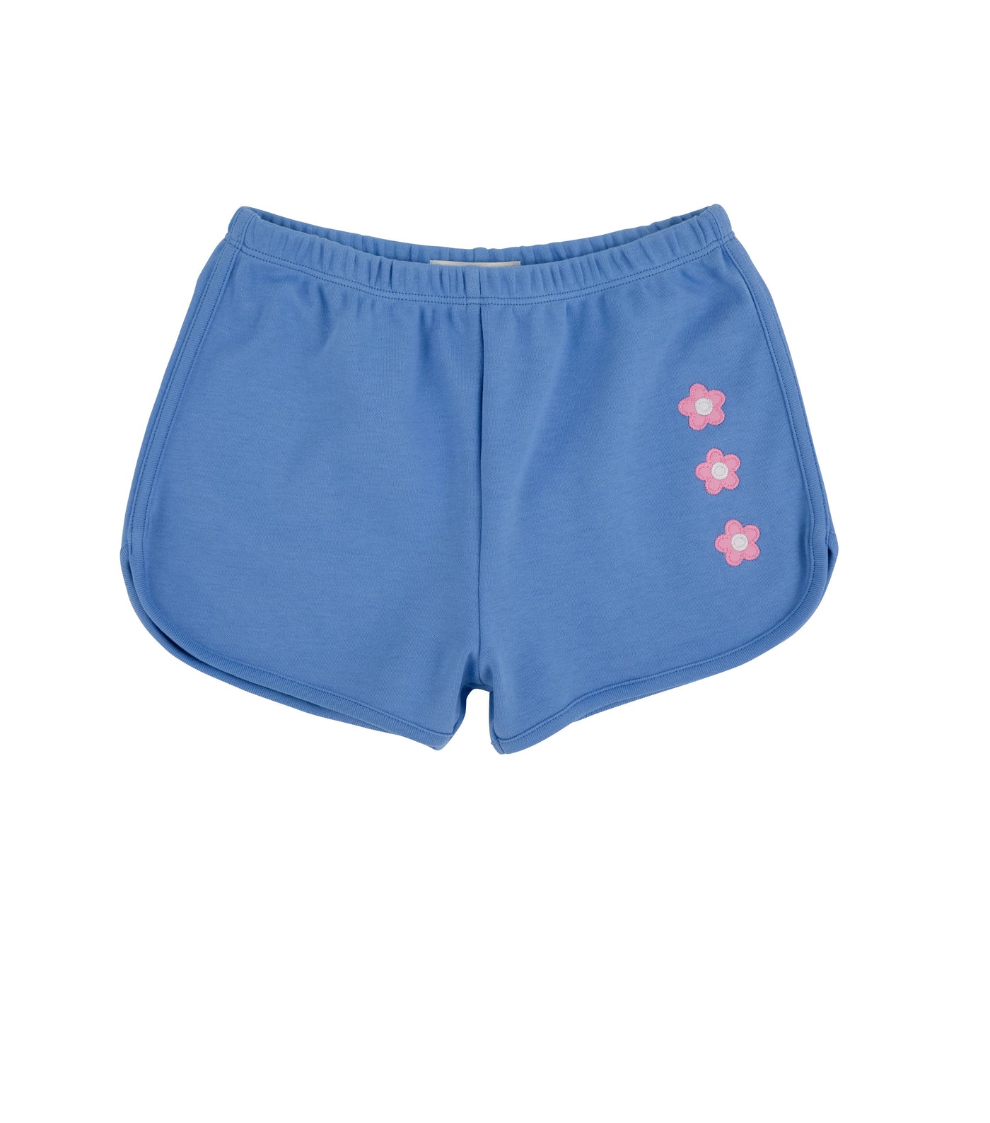 Cheryl Shorts - Barbados Blue with Flower Applique