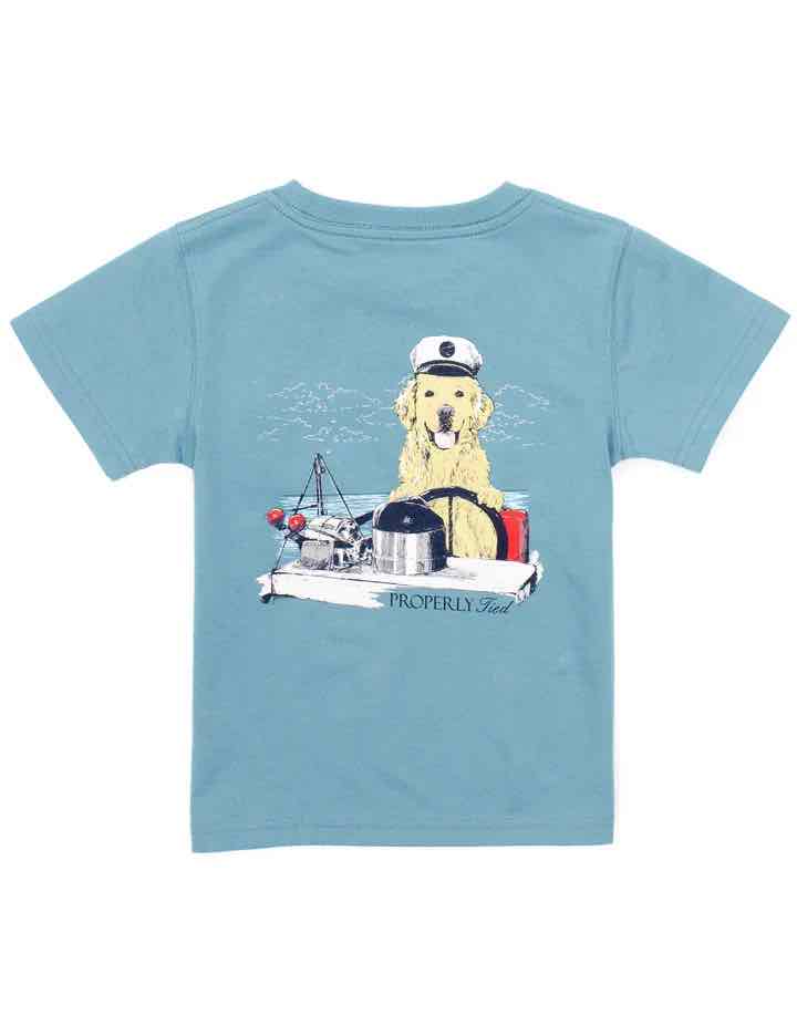 T-Shirt Short Sleeve - Golden Captain - Coastal Sky