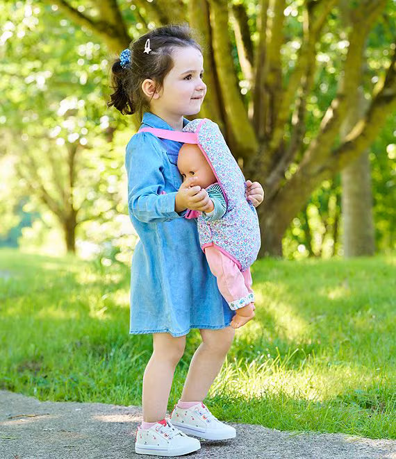 corolle Baby Doll Sling - Bright Pink Floral