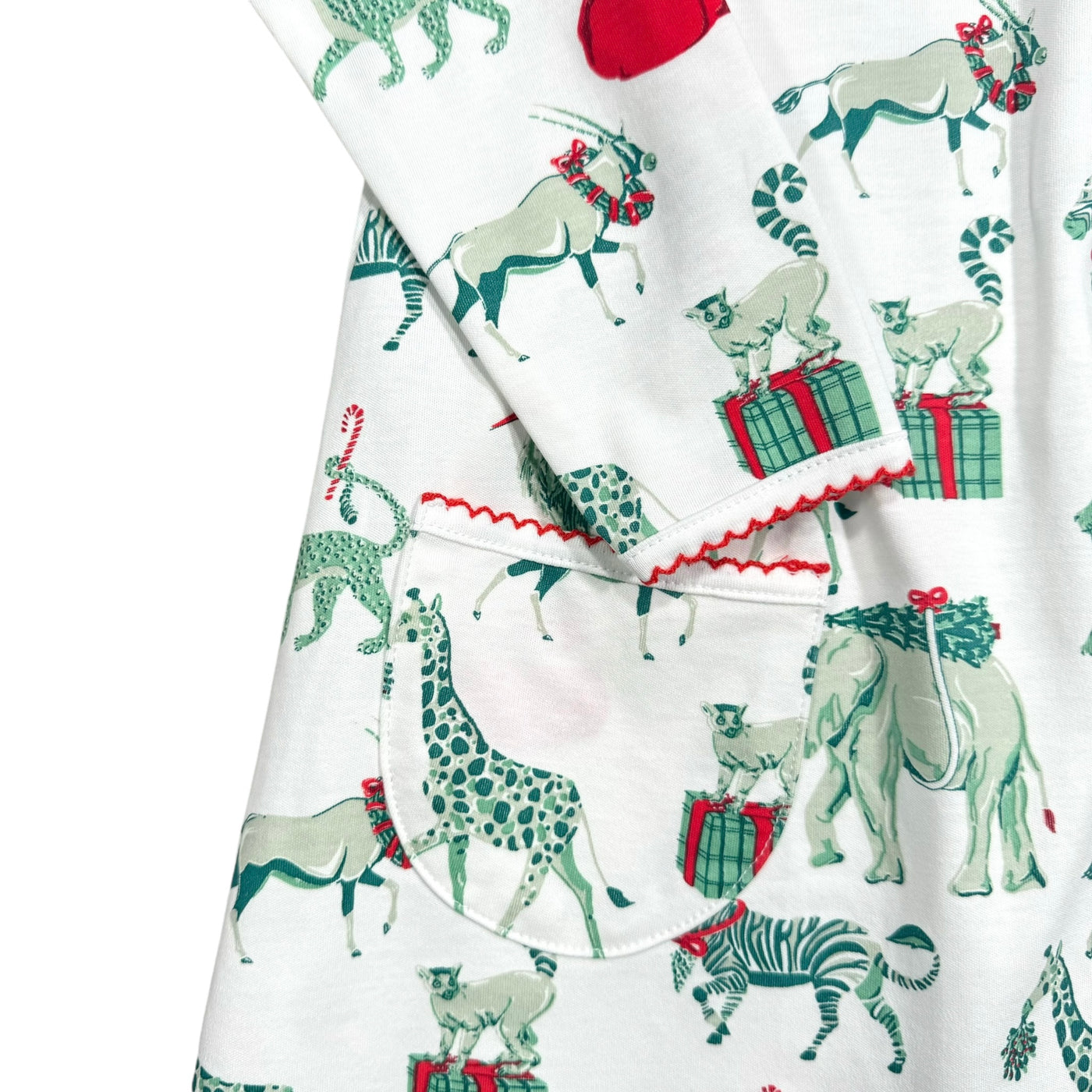 Long Sleeve Playtime Dress - Christmas Safari