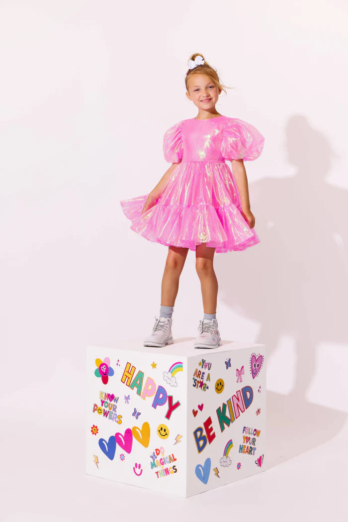 Bubble Gum Hologram Dress