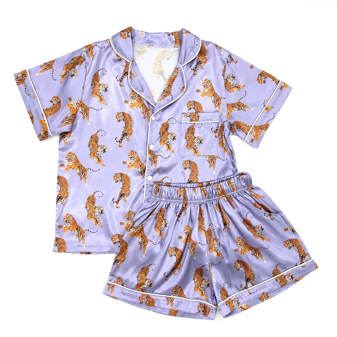 Silky PJ Set - Tigers