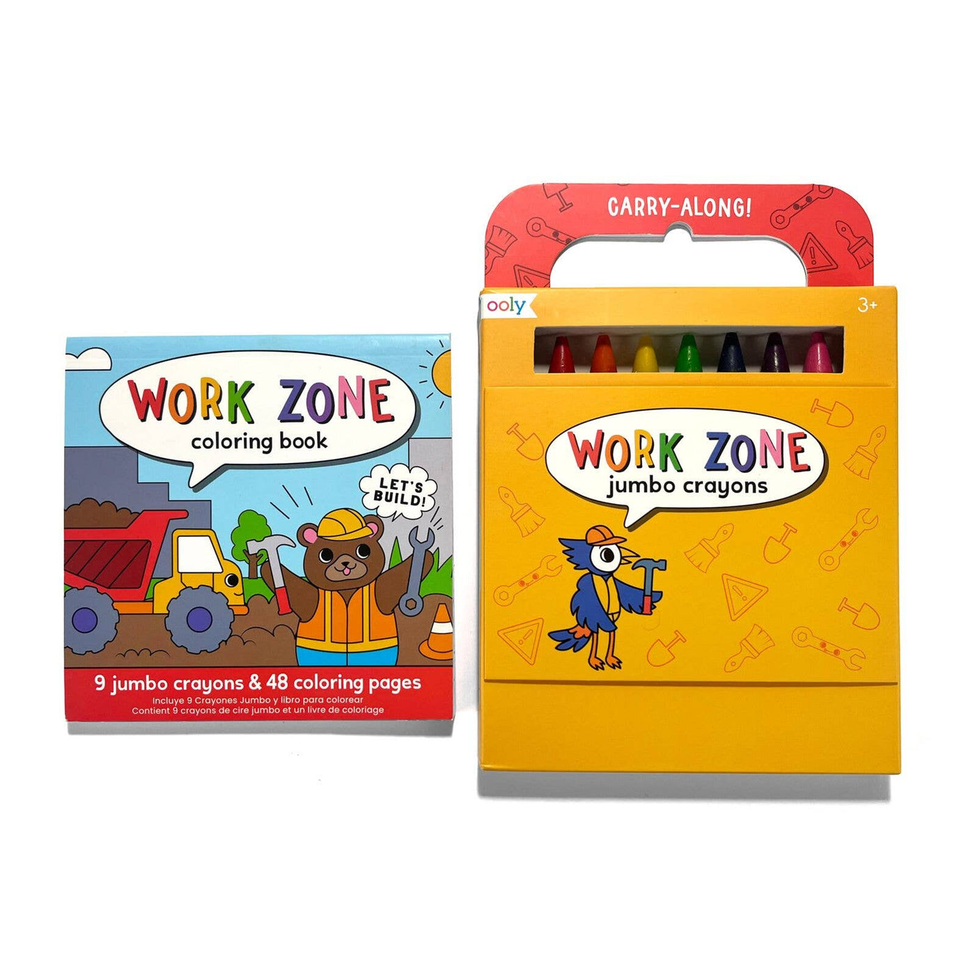 Carry Along Crayons & Coloring Book Kit - Work Zone