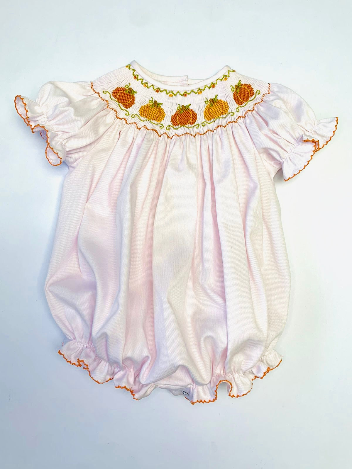 Emmie Smocked Bubble - Pumpkins
