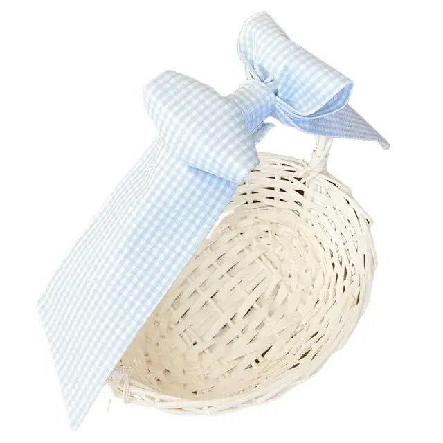 the bow next door Basket Bow - Blue Gingham 