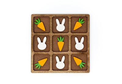Tic-Tac-Toe Board - Bunny vs. Carrot