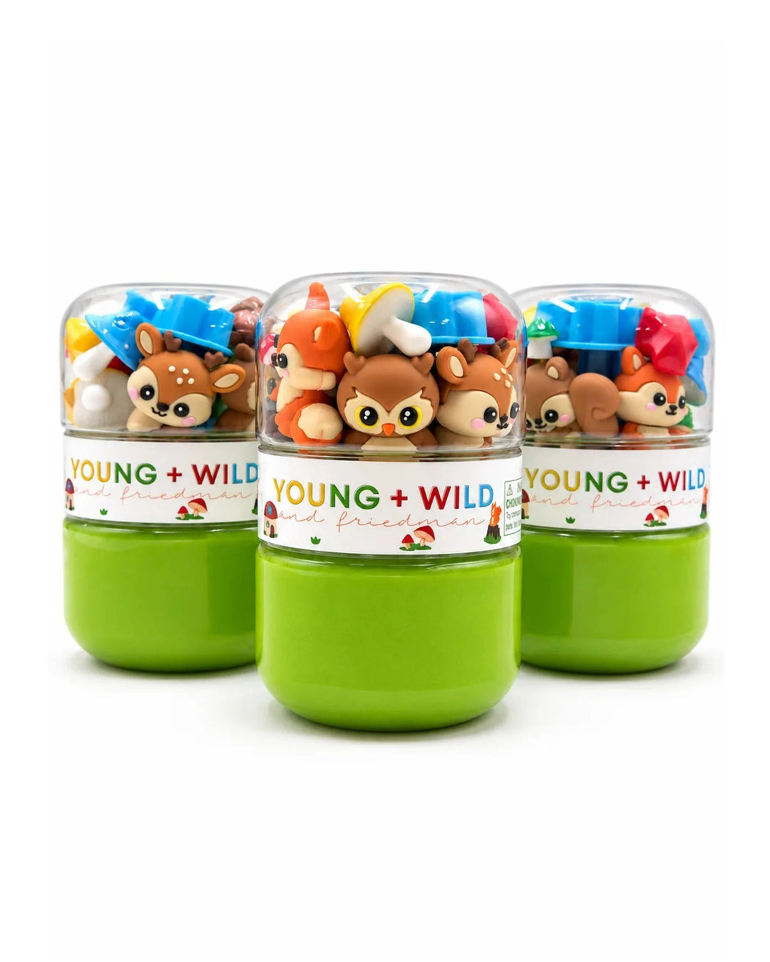 young wild friedman Grab & Go Dough Jar - Fall Animals