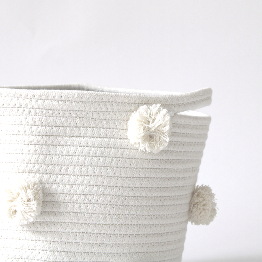 Pom Basket - Medium - Beige