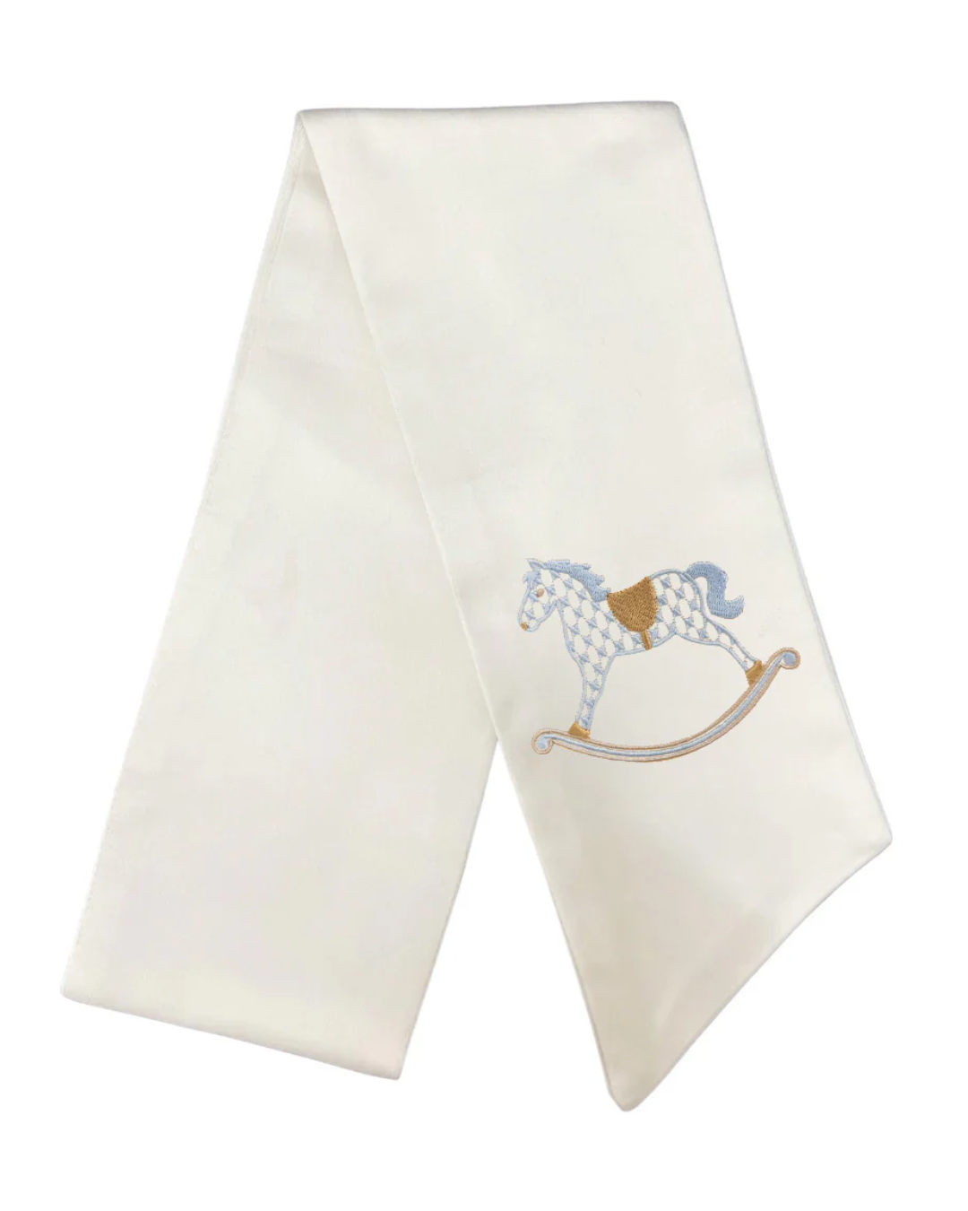 Wreath Sash - Fig &amp; Dove Blue Rocking Horse