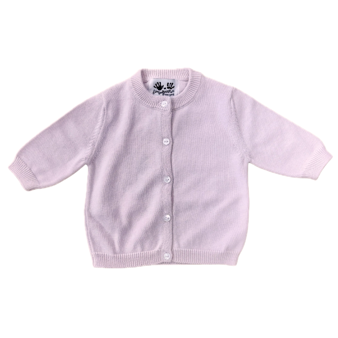 fingerprints Cardigan Sweater - Light Pink