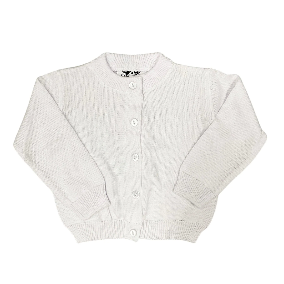 fingerprints Cardigan Sweater - White
