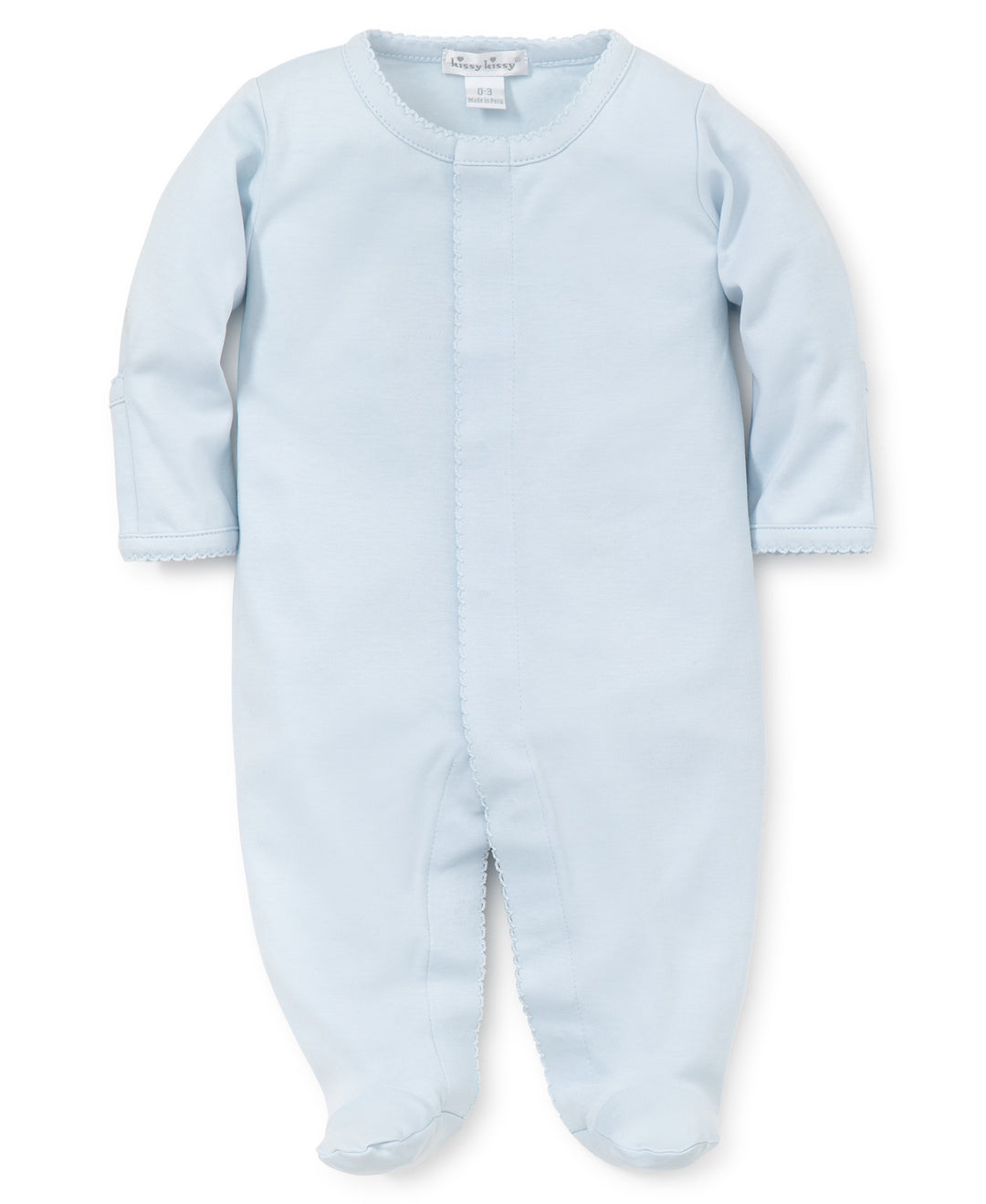 kissy kissy Basics Footie - Blue w/ Blue