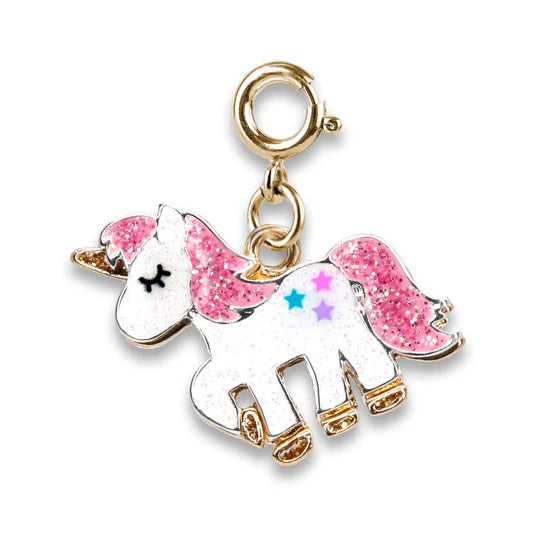 Charm - Gold Glitter Unicorn