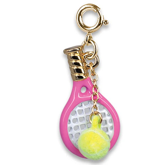 Charm - Gold Tennis Racquet